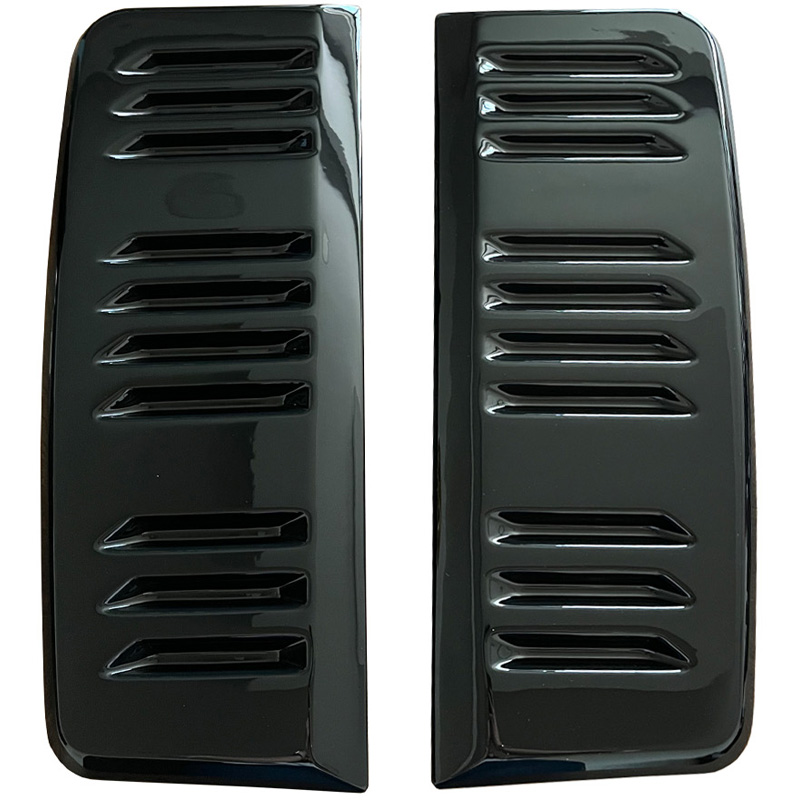 Oneway Set luchtinlaten (zijkant)  Volkswagen Transporter T5.1/T6/T6.1 2010-2022 (Lange wielbasis) - Versie 2 - Glanzend zwart