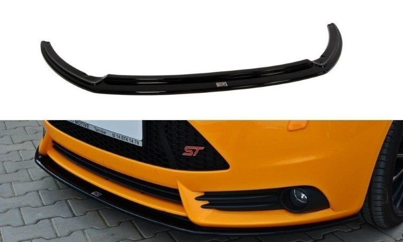 Voorspoiler Ford Focus ST Mk3 V.2 Glanzend Zwart