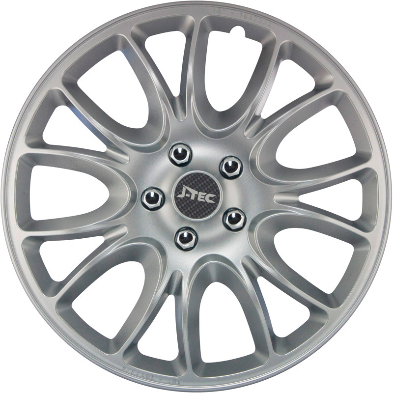4-Delige J-Tec Wieldoppenset Hero 14-inch zilver