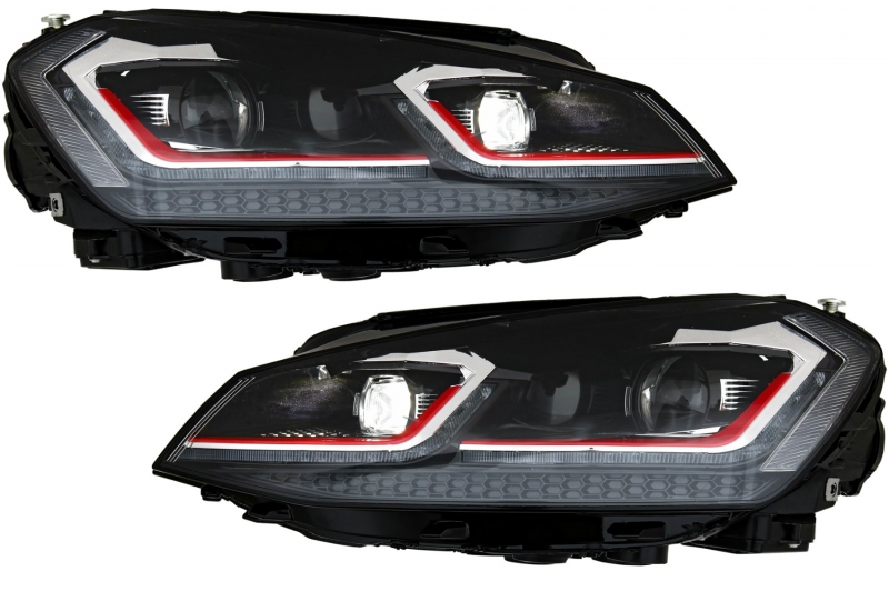 Koplampen VW Golf VII GTI led dagrijverlichting 7.5 Facelift Look