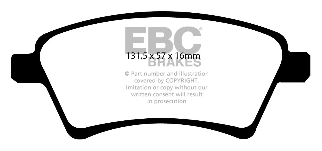 EBC Brakes FIAT Sedici 1.9 TD 2006-2009 Remblokken voorzijde gre