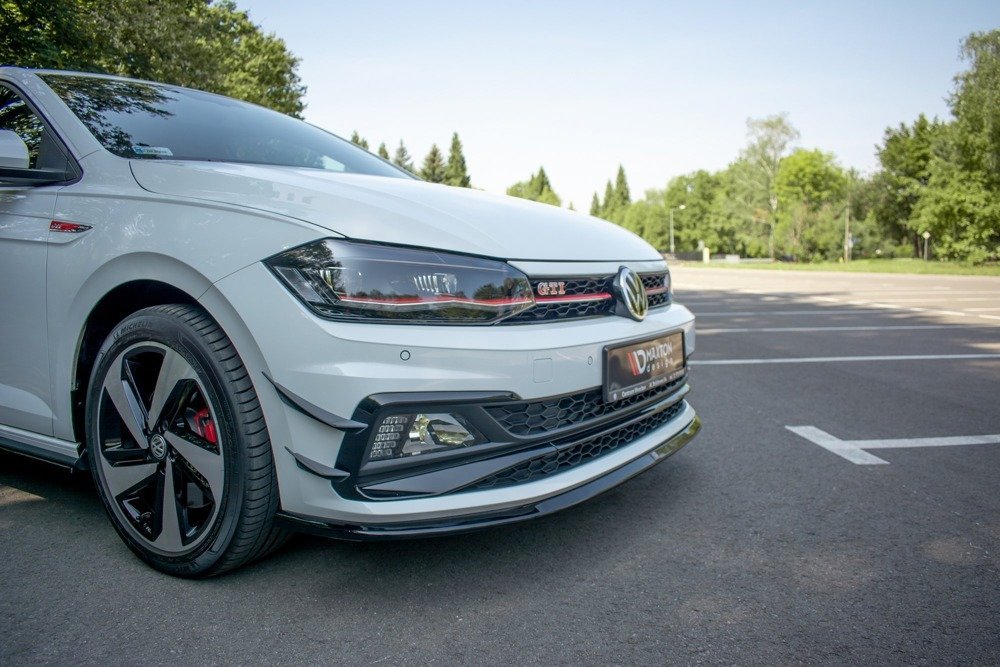 Voorspoiler VW Polo GTI Mk6 Glans Zwart