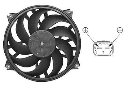 ventilator, benzine/diesel, 300w, 39cm Peugeot 307, 2000-2005