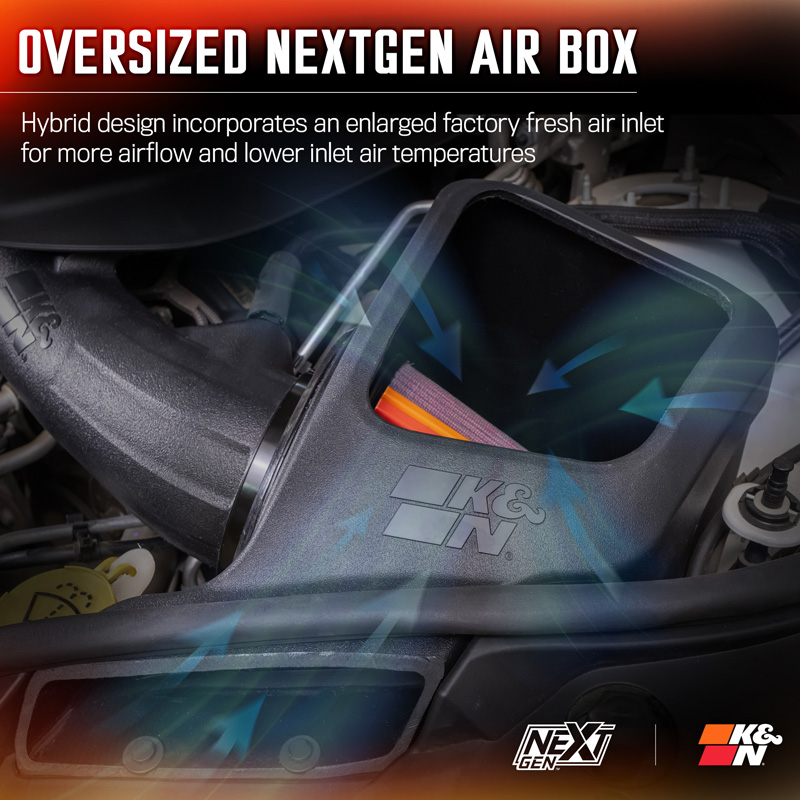 K&N NextGen Cold Air intake  Jeep Grand Cherokee 2016-2022 & Dodge Durango 2016- 3.6L V6 (50-1572)