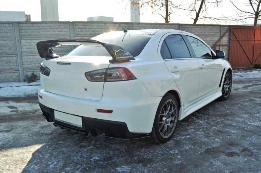 Diffuser Mitsubishi Lancer Evo X Maxton Design glans zwart