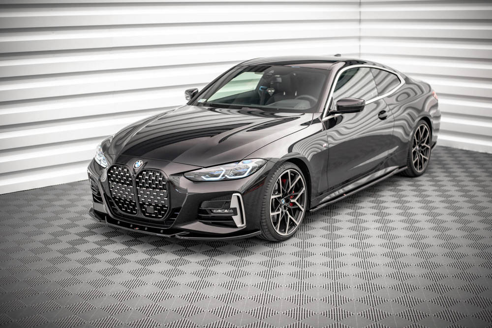 Voorspoiler V.4 BMW 4-Serie G22 M-Pakket Maxton Glans Zwart