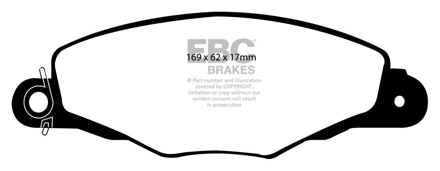EBC Brakes CITROEN Xantia 3.0 Station 97-2001 Remblokken voorzij