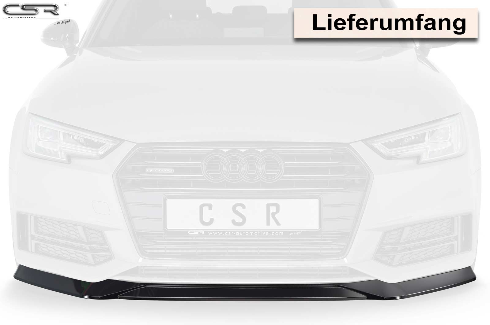 Voorspoiler Audi A4 B9 8W S-Line / S4 B9 8W Carbon look