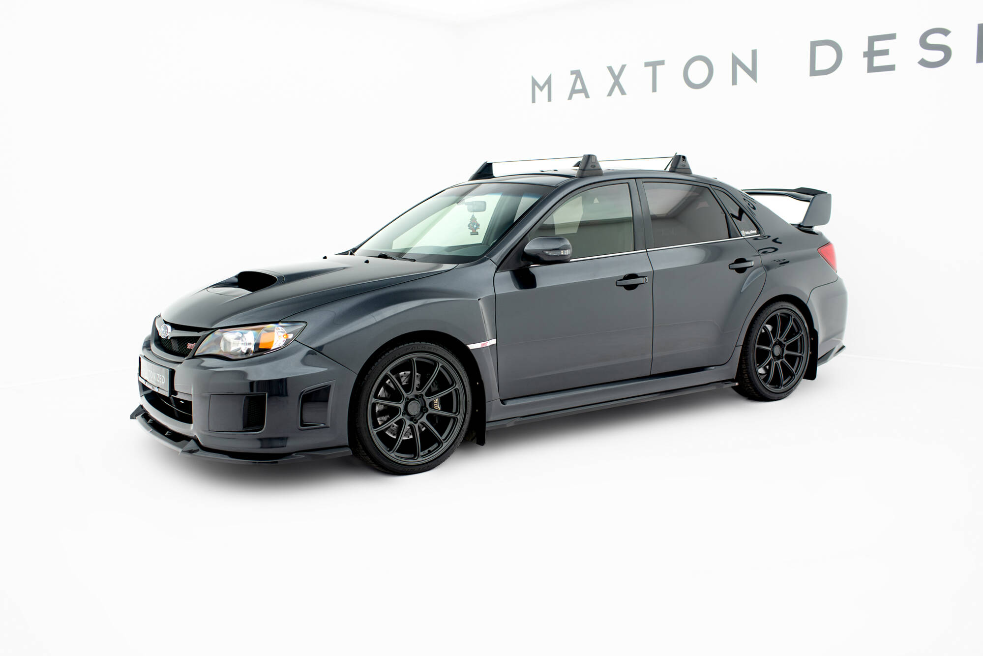 Zijskirts V.2 Subaru Impreza WRX STI MK3 Facelift Maxton Glanzend zwart