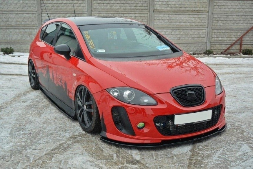 Zijskirts Seat Leon 1P Maxton Design glans zwart