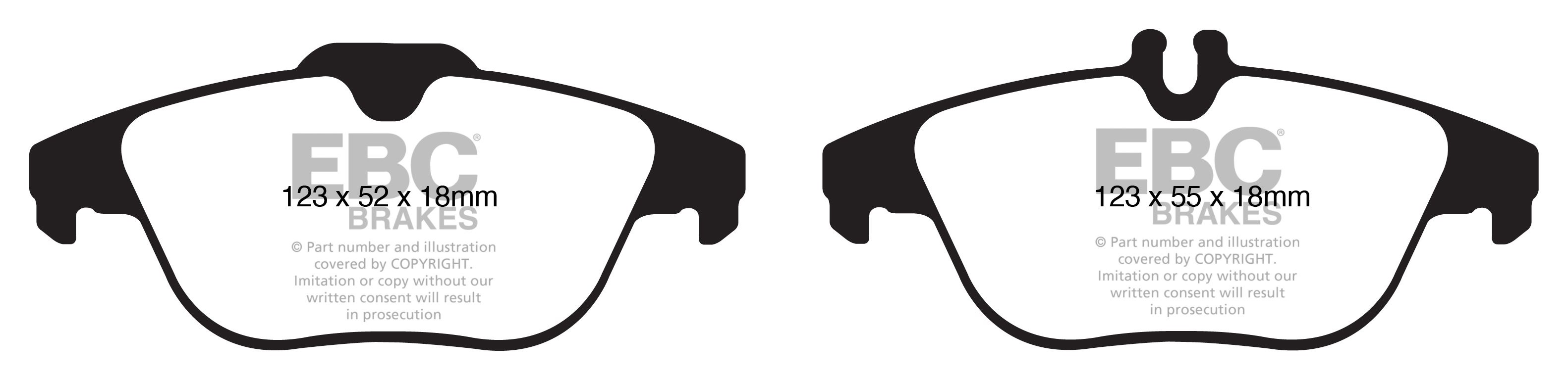 EBC Brakes MERCEDES C-Class (W204) C200 TD 2007-.. Remblokken ac