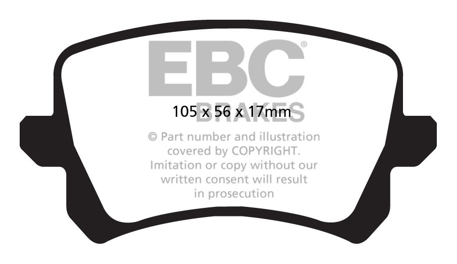 EBC Brakes VW Sharan 2.0 Turbo 2010-.. Remblokken achterzijde