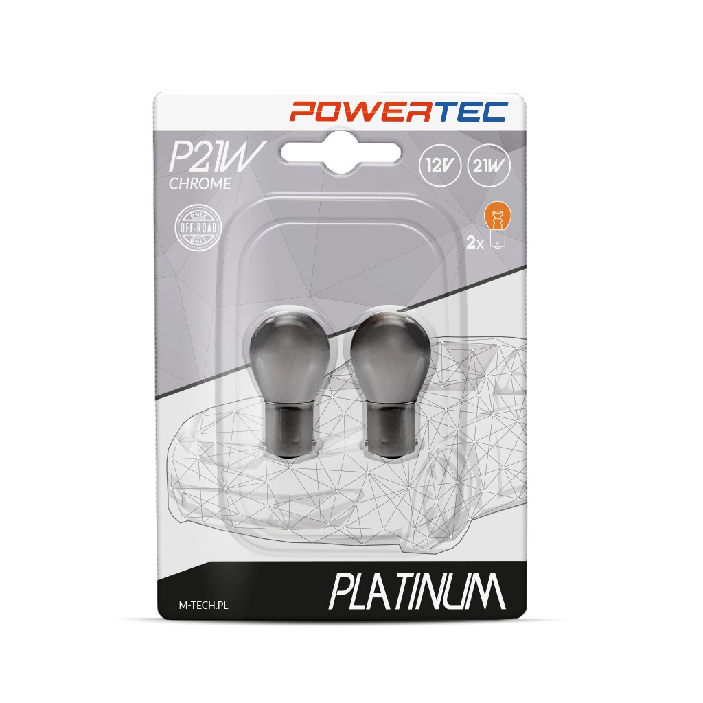 BA15S lampen Chroom/amber Powertec 12V 21W