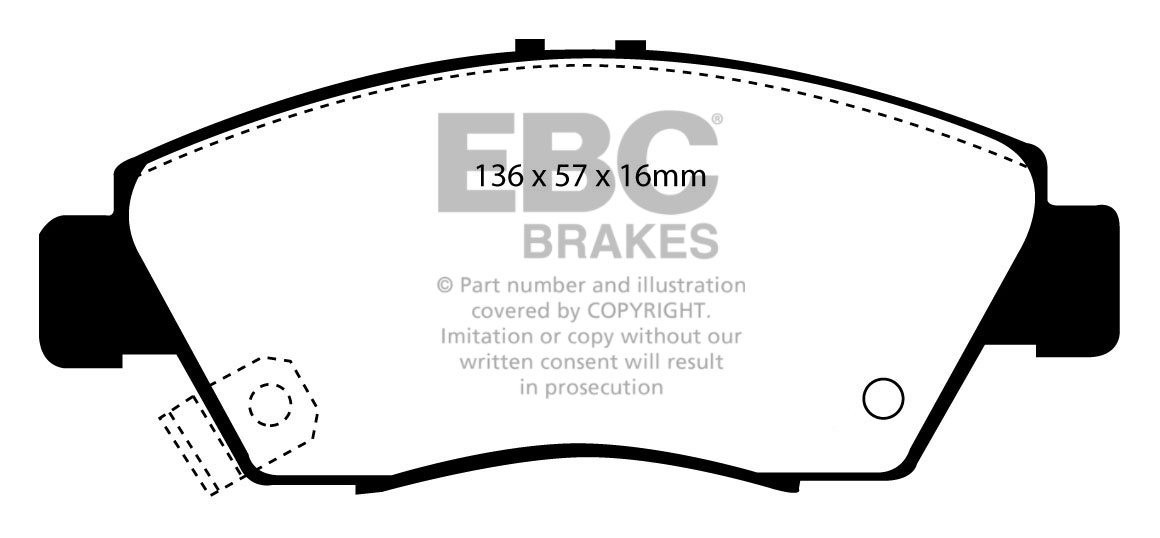 EBC Brakes HONDA Civic 1.6 VTi VTec (EK4) 96-2001 Remblokken voo