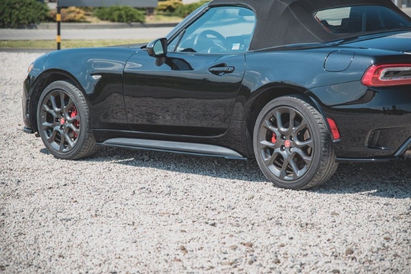 Zijskirts Diffusers Fiat 124 Spider Abarth Glanzend Zwart