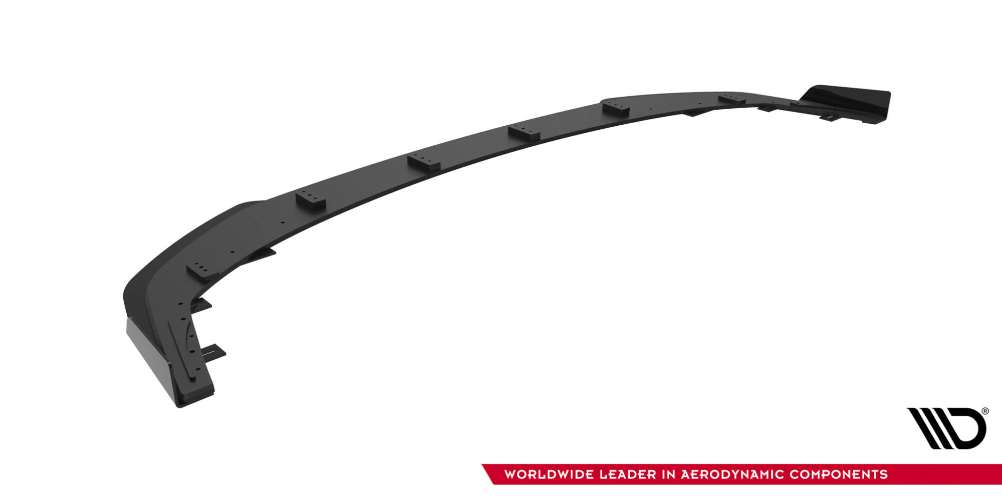 Street Pro Voorspoiler + Flaps Mitsubishi Lancer EVO X Maxton Glanzend zwart