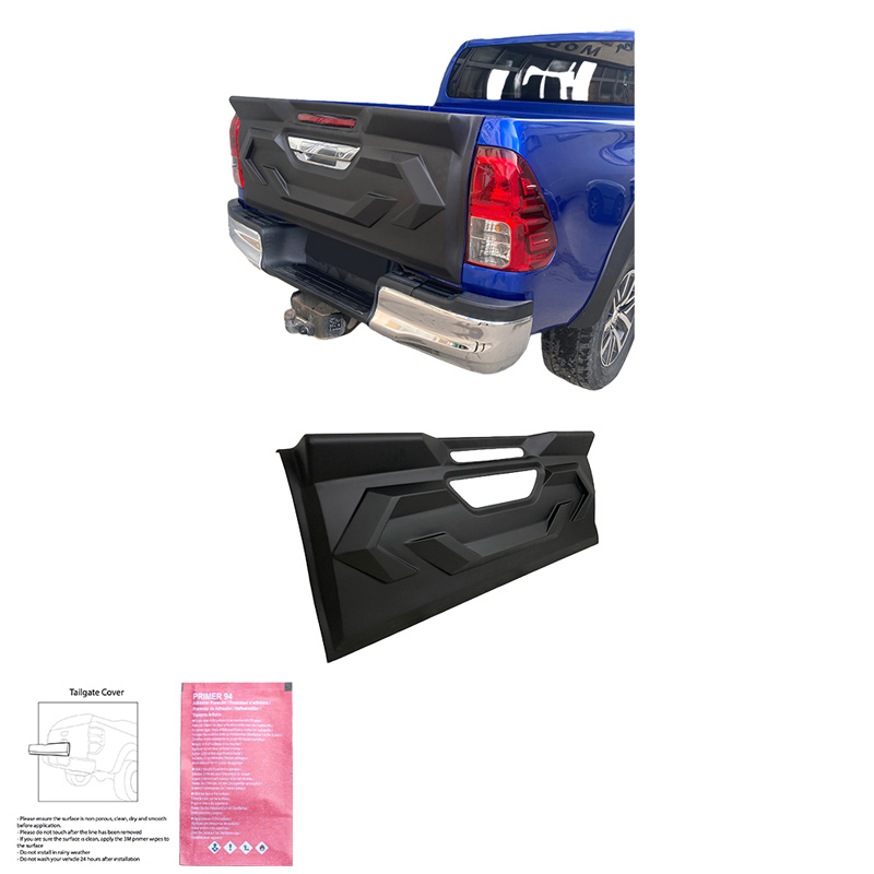 Achterklepcover  Toyota Hilux 8e Gen. 2015-2020 - Matzwart