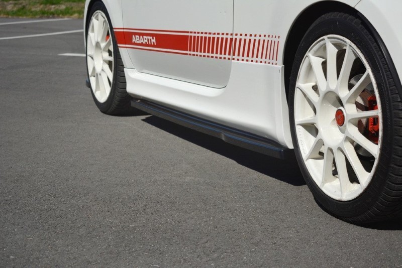 Zijskirts Diffusers Fiat 500 Abarth MK1 Glanzend Zwart