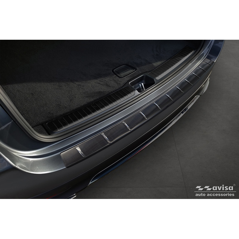 Zwart RVS Achterbumperprotector  Mercedes GLE II (W167) Facelift excl. AMG 2023- 'Ribs'