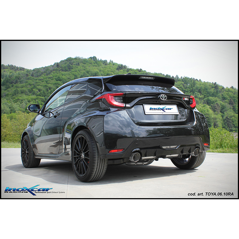 100% RVS Dubbele Sportuitlaat  Toyota GR Yaris 1.6 (261pk) 2020- Ø65mm Links/Rechts 100mm Racing