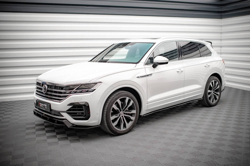 Zijskirts Volkswagen Touareg MK3 R-Line Maxton Glans Zwart