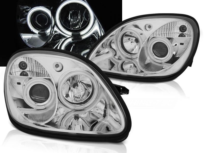 Koplampen Mercedes SLK 96-04 Angel eyes chroom