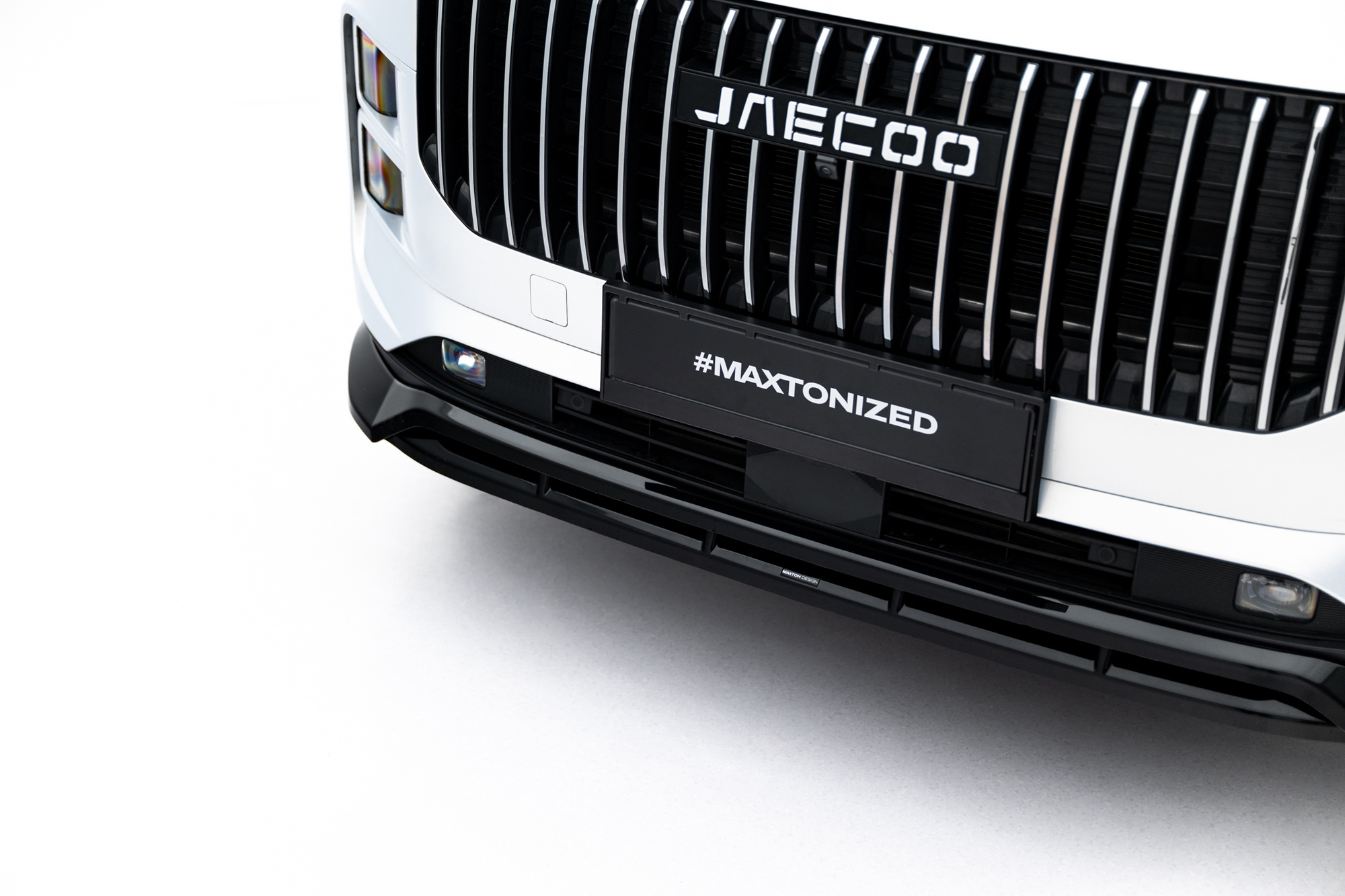 Voorspoiler Jaecoo 7 Mk1 – Maxton Design Glans Zwart