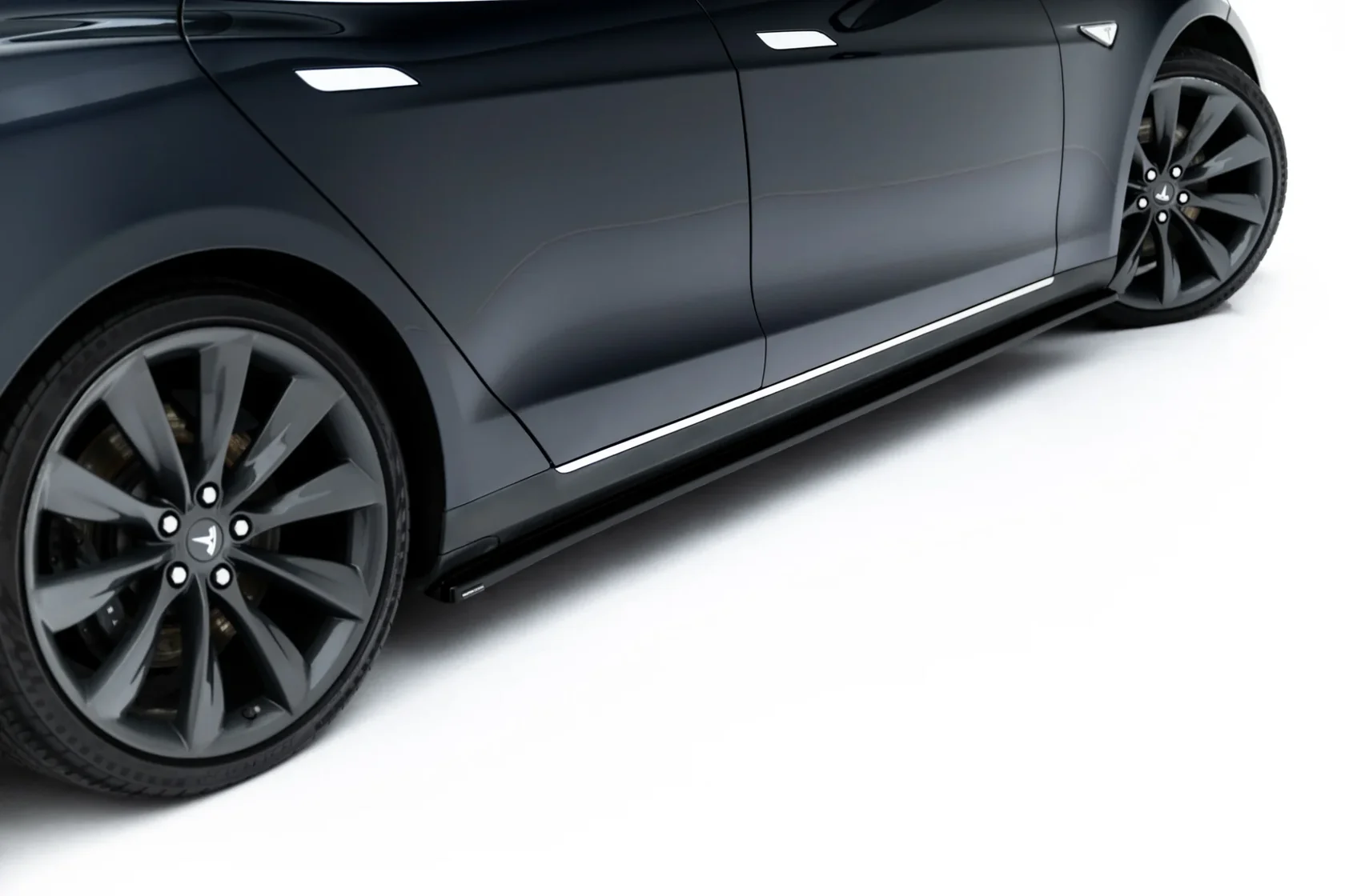 Zij Skirts Diffuser V.1 Tesla Model S Mk1 Maxton Glans Zwart