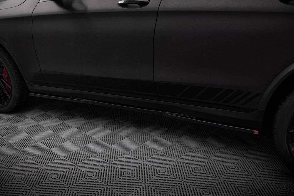 Zijskirts Mercedes GLC AMG Pakket X253 Maxton Glans Zwart