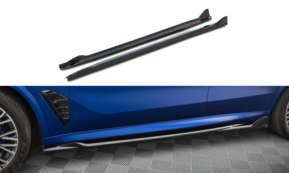 Zijskirts BMW X5 G05 M-Pack FL Maxton V.2 Glanzend Zwart