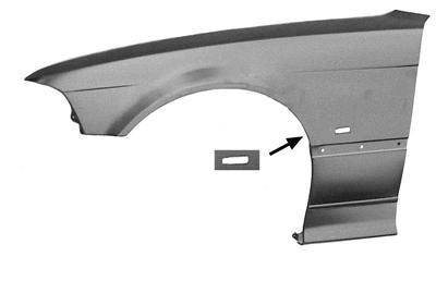spatbord, met zijknipperlichtgat, links, 10/1996-BMW 3 serie E36