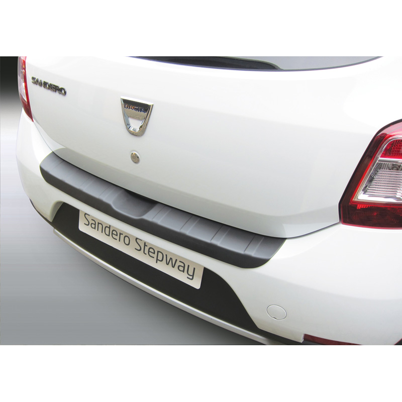 ABS Achterbumper beschermlijst  Dacia Sandero Stepway 2012-2020 'Ribbed' Zwart