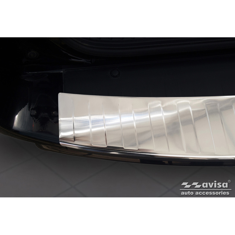 RVS Achterbumperprotector  Toyota RAV-4 FL 2008-2010 'Ribs' (alleen met reservewiel)