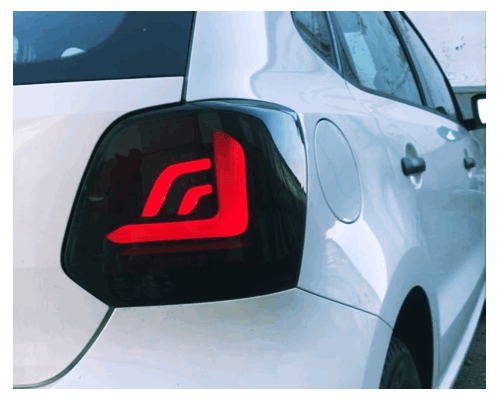 Achterlichten VW Polo 6R 09- Zwart/Smoke LED Cardna Dynamic