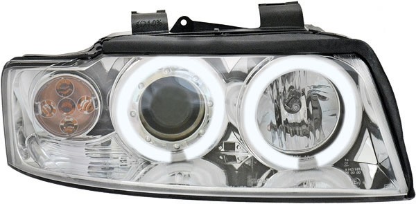 Koplampen Audi A4 8E 01-04 CCFL Angel Eyes Chroom