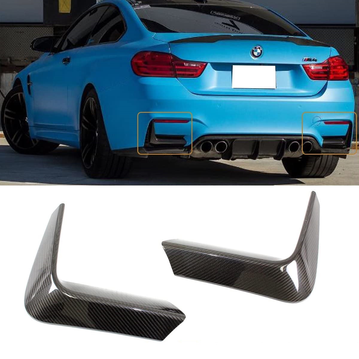 Aero Flaps BMW M4 4 Serie F82/F83 Achterzijde Carbon Performance
