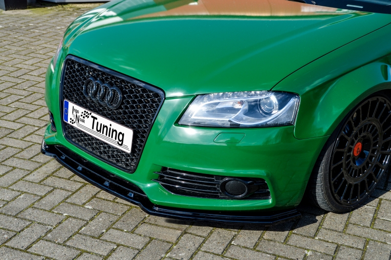 Voorspoiler Audi A3 8P S-Line FL Glans Zwart