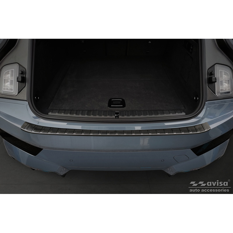 Zwart RVS Achterbumperprotector  BMW iX (I20) 2021- 'Ribs'