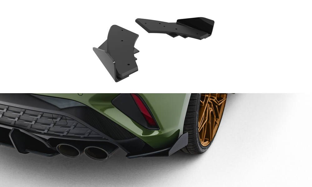 Street Pro Achterzij Spoilers + Flaps Audi S3 / A3 S-line 8Y Facelift Maxton Glanzend zwart
