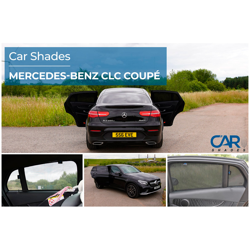 Set Car Shades (achterportieren)  Mercedes GLC Coupe (C253) 2016-2023 (4-delig)