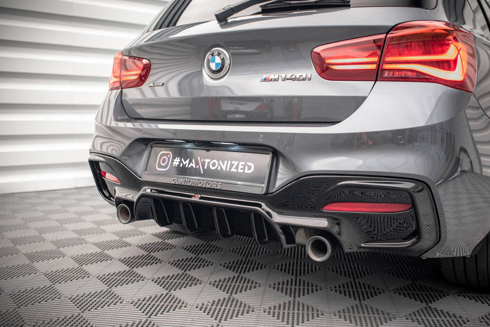 Diffuser BMW 1 Serie M Pakket / M135i / M140i F20 / F21 Maxton Glans Zwart