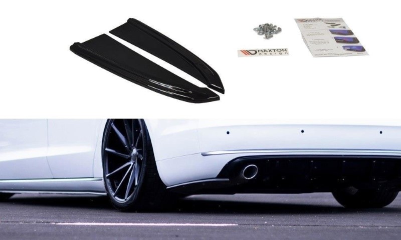 Achterzij Spoilers Audi A8 D4 Glanzend Zwart