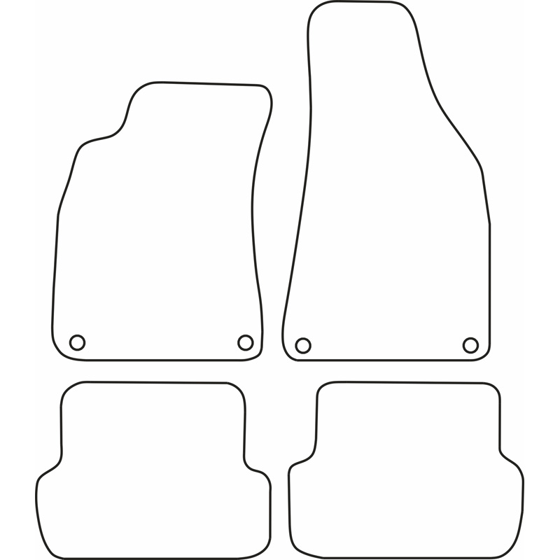 Automatten Velours  Audi A4 2004-2008