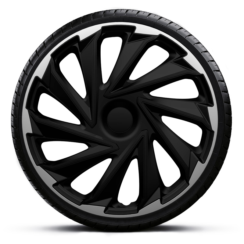 4-Delige Wieldoppenset Misano 13-inch zilver/zwart