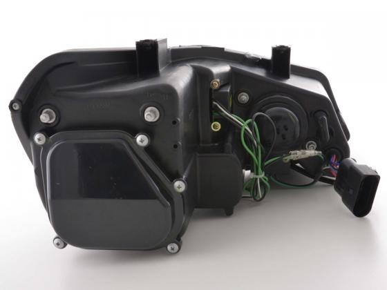 Koplampen VW Polo 6R 10-.. real DRL Devil Eyes Zwart