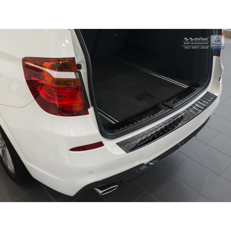 Zwart-Chroom RVS Achterbumperprotector  BMW X3 F25 2014-2017 'Ribs'