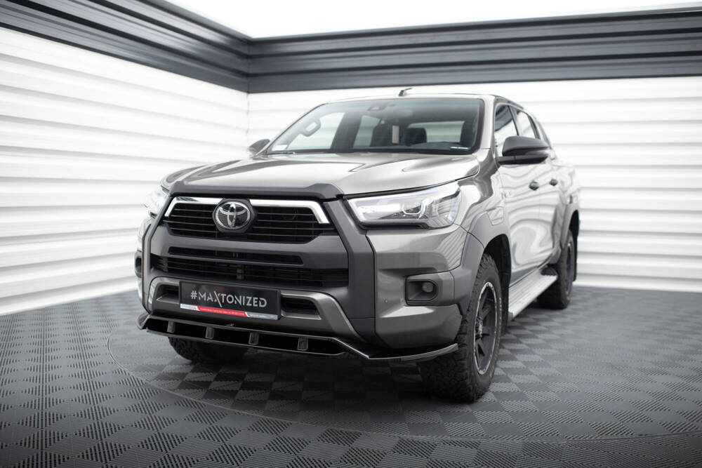 Voorspoiler Toyota Hilux Invincible Mk8 FL Maxton Glans Zwart