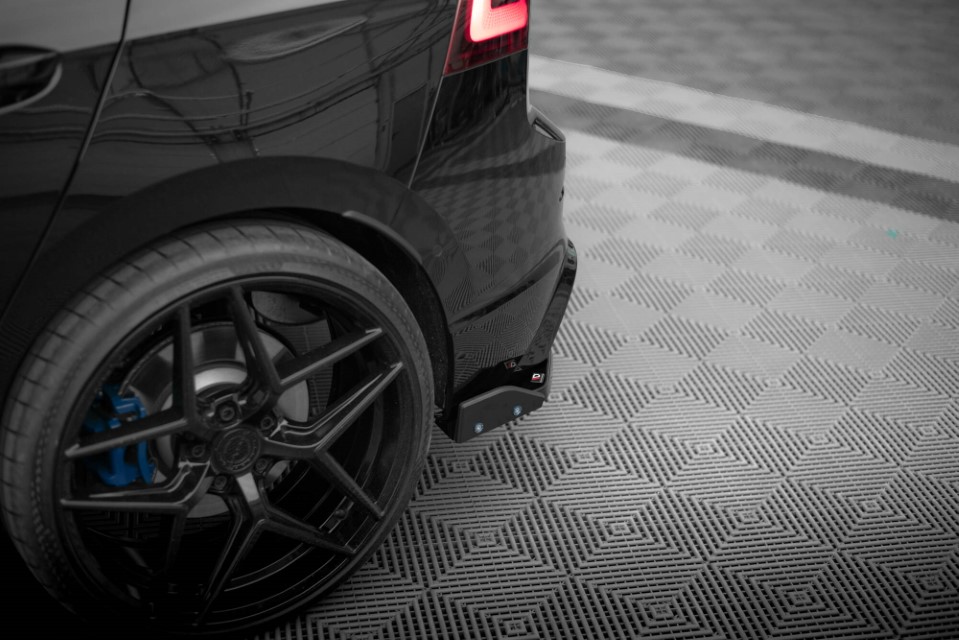 Zijdiffuser met Canards V.6 Volkswagen Golf 8 R Maxton Glans Zwart