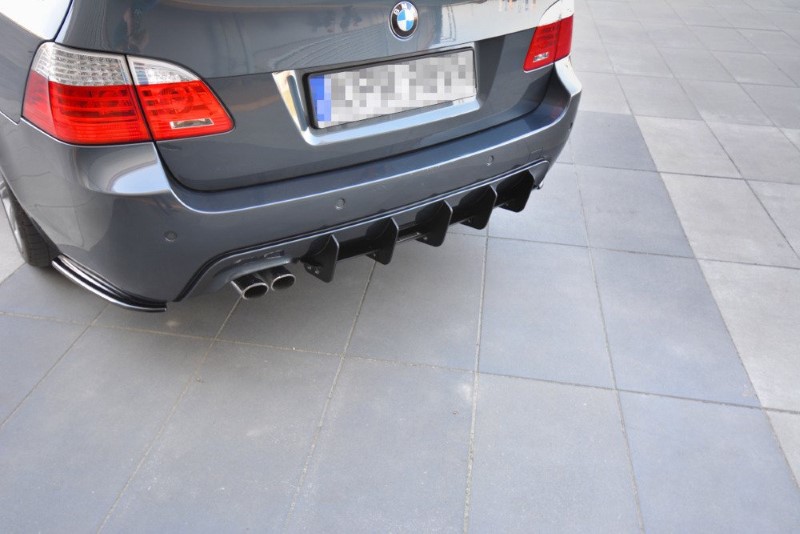Achter Diffuser BMW 5 E61 (TOURING) WAGON M-PACK Glanzend Zwart