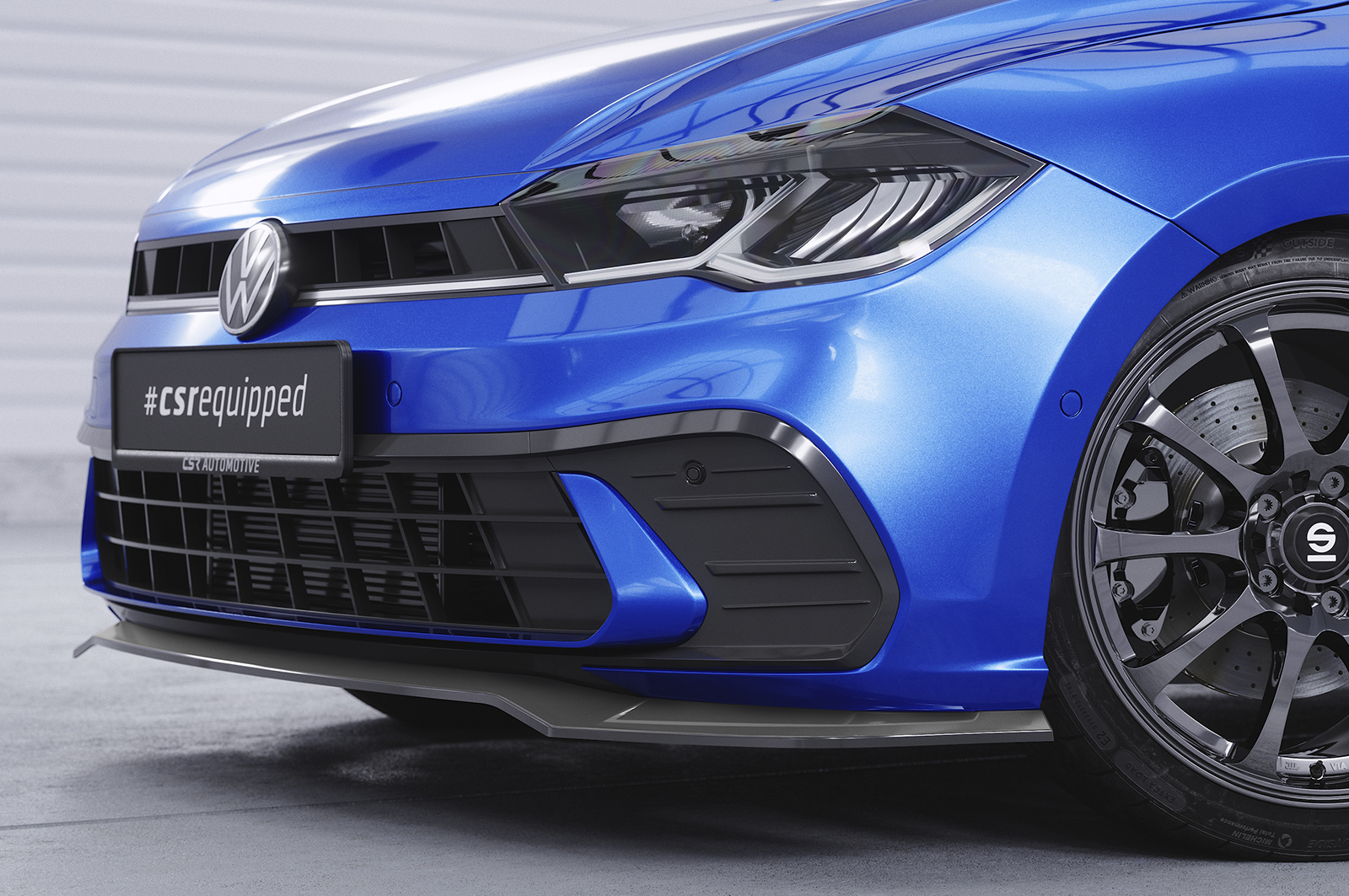 Voorspoiler Volkswagen Polo AW 2G FL CSR Glans Zwart